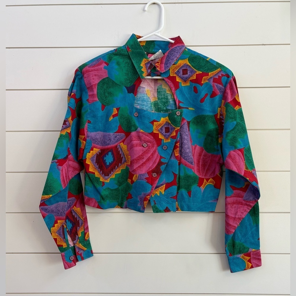 Vintage Panhandle Slim Vibrant Multicolor WesternBlouse